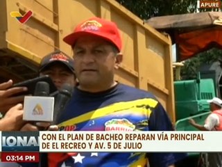 Apure | Plan de Bacheo coloca 80 toneladas de asfalto en la Av. principal del Recreo y 5 de Julio