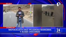 Chorrillos: Motociclista extranjero provoca accidente tras realizar peligrosa maniobra