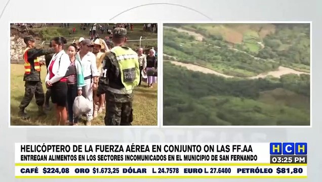 Entregan raciones de alimentos a pobladores afectados por inundaciones en San Fernando, Ocotepeque