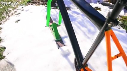 Ide kreatif 7 !! How to make a snowboard out of a bicycle