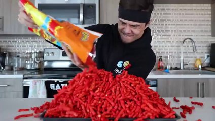 10,000 Calorie FLAMIN' HOT CHEETOS Challenge!!!