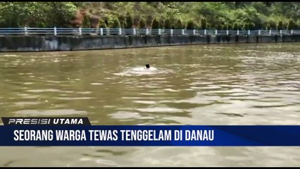 Bhabinkamtibmas Polsek Lebong Membantu Warga Yang Tenggelam Di Objek Wisata Danau Picung