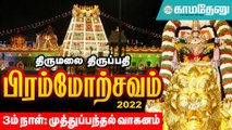 முத்துப்பல்லக்கு வாகனத்தில்  மலையப்ப சுவாமி வீதியுலா வந்து பக்தர்களுக்கு அருள்பாலித்தார்