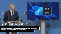 NATO denounces Russia's annexation of four Ukrainian regions and rejects Putin's 'land grab'