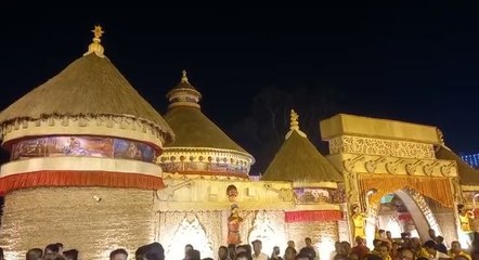 রাধানগর অ্যাথলেটিক ক্লাব পুজোপ্রাঙ্গণে এবার রাজস্থানের গ্রাম |OneIndia Bengali
