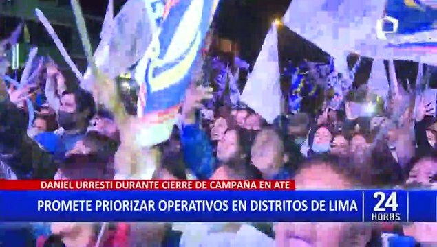 Elecciones 2022: Daniel Urresti realizó un multitudinario cierre de campaña