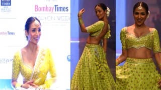 Malaika Arora walked the Ramp for designer Gopi Vaid in a yellow Lehenga | FilmiBeat