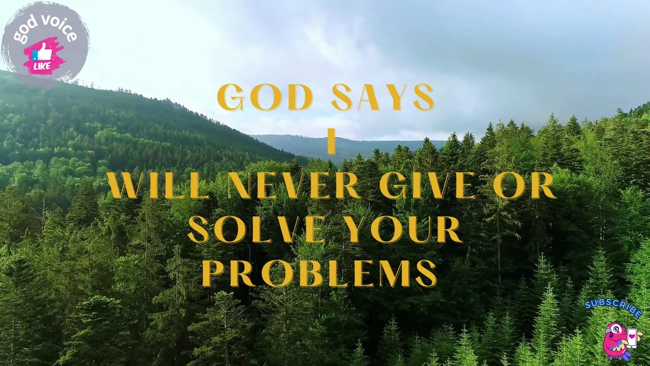 God says i will.