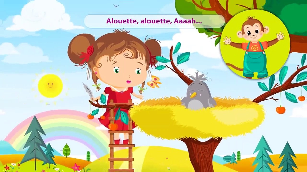Alouette, gentille alouette Comptine avec gestes pour enfants et