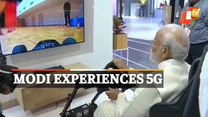 Watch PM Modi Experiencing Speed Of 5G During Launch
