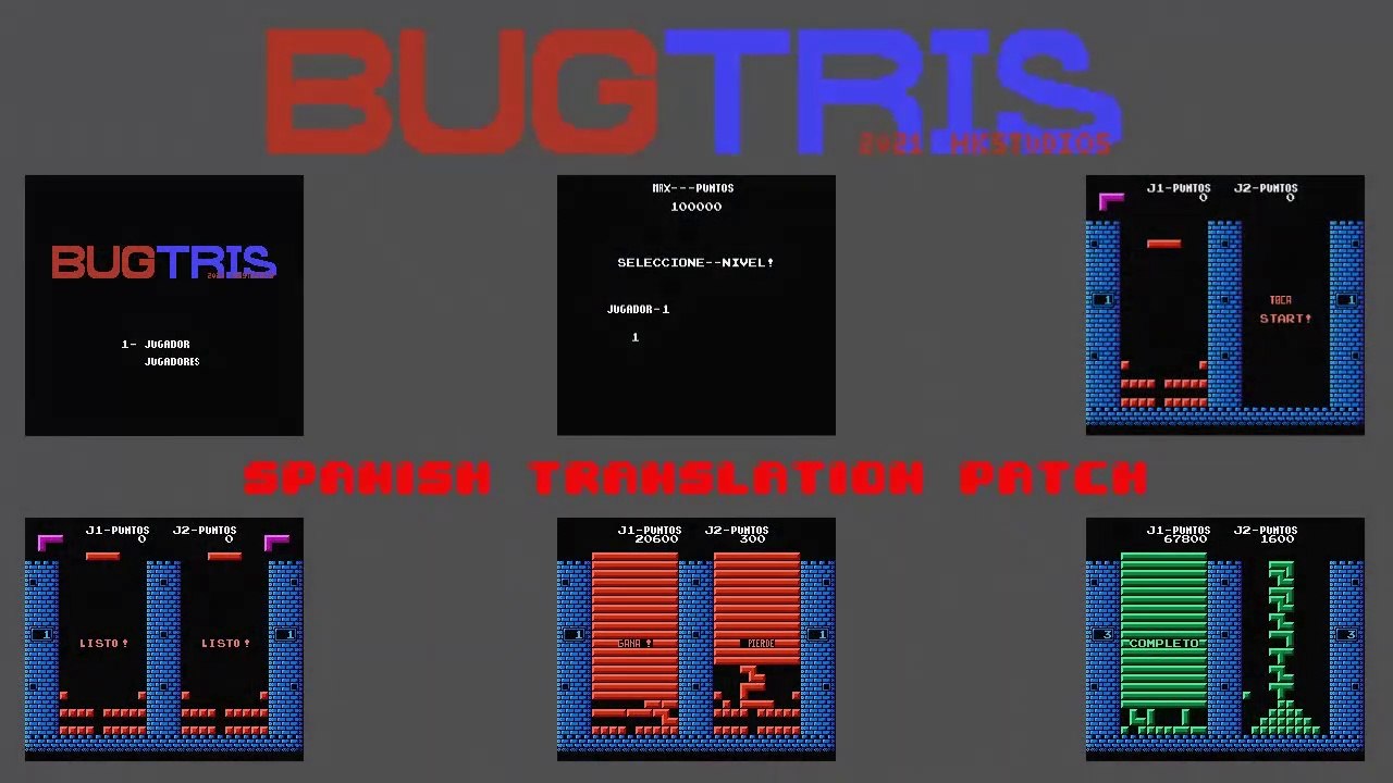BugTris (Kor) (Unl) (ES) Spanish Translation Patch (FAMICOM)