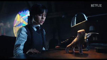 Wednesday Addams vs. Thing   Official Clip   Netflix