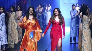 Sonakshi Sinha turns up the heat in red lacy maxi dress