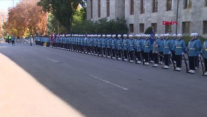CUMHURBAŞKANI ERDOĞAN VE TBMM BAŞKANI ŞENTOP, MECLİS BAHÇESİNDE RESMİ TÖRENLE KARŞILANDI
