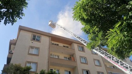 İzolasyon çalışması yapılan çatıda yangın çıktı
