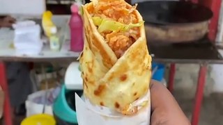 egg gobi roll with different chutnis  onion gobi freid  cabbge  filling street food
