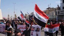 شاهد: بغداد تشهد مظاهرات لإحياء ذكرى احتجاجات تشرين 2019 وسط تأهب أمني