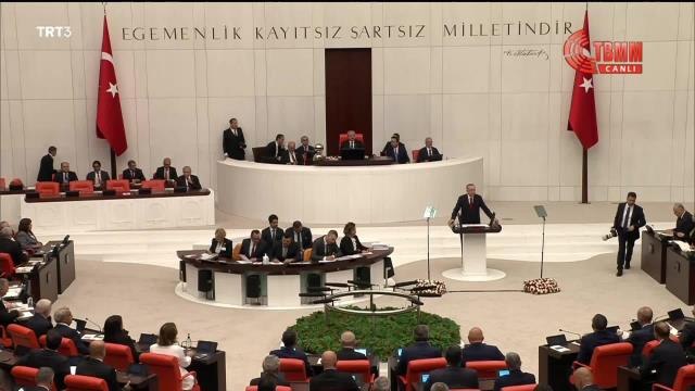 Erdoğan'dan, TBMM Genel Kurulu'nda Yeni Anayasa Açıklaması: Yeni Dönem Meclisimizin Türkiye'yi Hakkı Olan Yeni Anayasa ile Buluşturarak, Darbe...