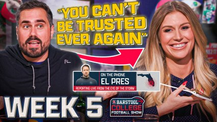 Dave Portnoy Reporting Live From the Eye of the Storm - Barstool College Football Show Week 5