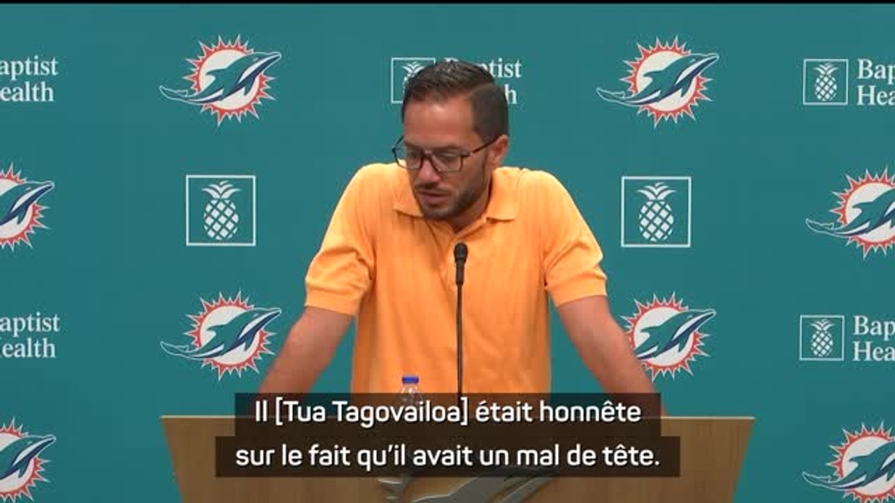 Miami Dolphins - McDaniel : "Tagovailoa ressentait encore certains de ses maux de tête"