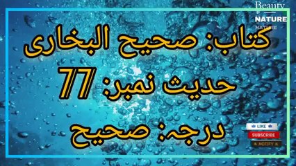 Sahih Bukhari Hadees No.77 Hadees Nabvi in Urdu  Bukhari Hadees  Beauty of NatureAR