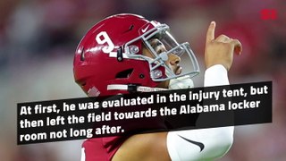 Alabama’s Bryce Young Heads to Locker Room With Apparent Injury