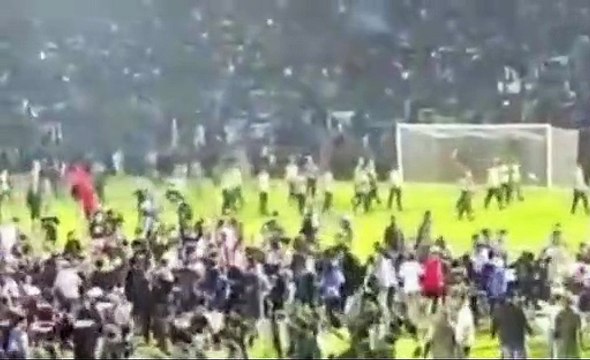 At least 127 Indonesian football fans are feared dead and scores more are hurt after