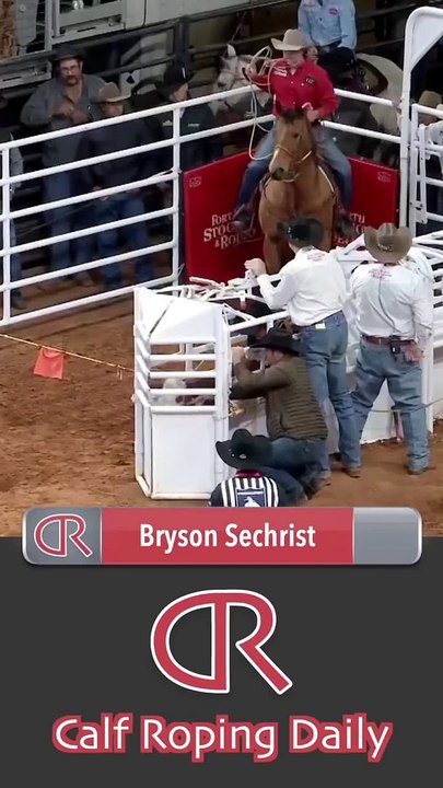 seconds  Fort Worth 2022 Calf Roping Champion Bryson Sechrist