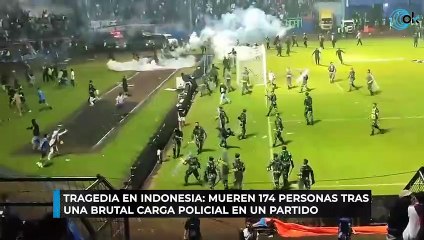 Tragedia en Indonesia: mueren 174 personas tras una brutal carga policial en un partido