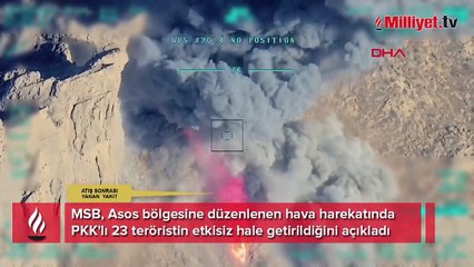 Asos bölgesinde 23 terörist etkisiz hale getirildi