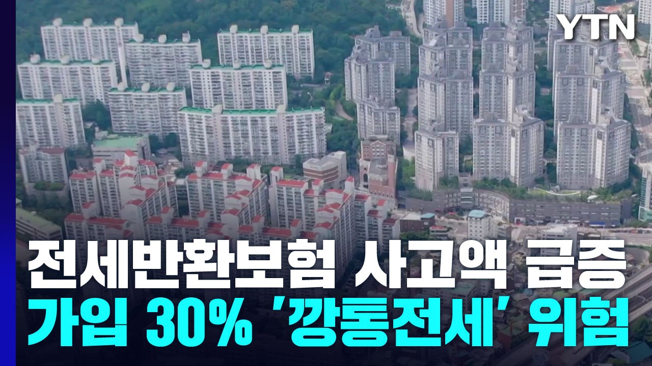 깡통전세에 전세반환보험 사고액 급증...전세금 보증 가입 3분의1 '위험' / YTN