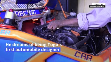Young self-taught mechanic in Togo builds recycled car