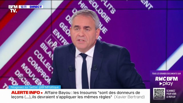 Xavier Bertrand: Travailler un peu plus longtemps est la seule piste possible pour réformer les retraites