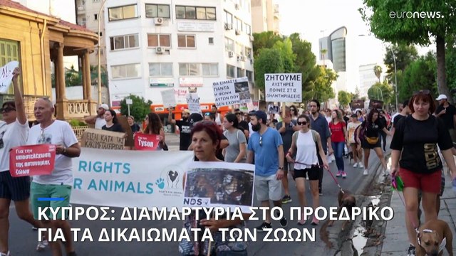 Κύπρος: Διαμαρτυρία στο προεδρικό για τα δικαιώματα των ζώων