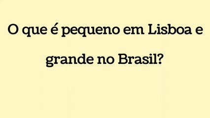 O que é considerado pequeno?