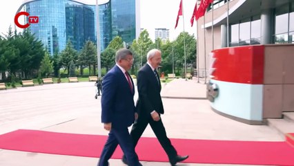 6'lı masanın 2. tur görüşmeleri başlıyor Liderler CHP Genel Merkezi’ne geldi