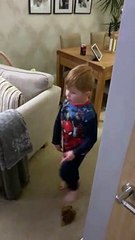 Boy's Bottle Flipping Backfires