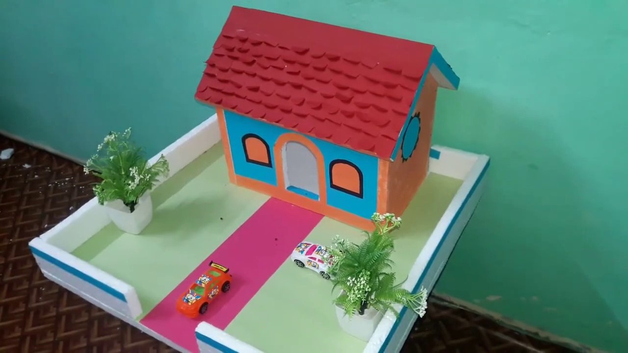 Thermocol House for School Project #2 || Thermocol Craft Ideas