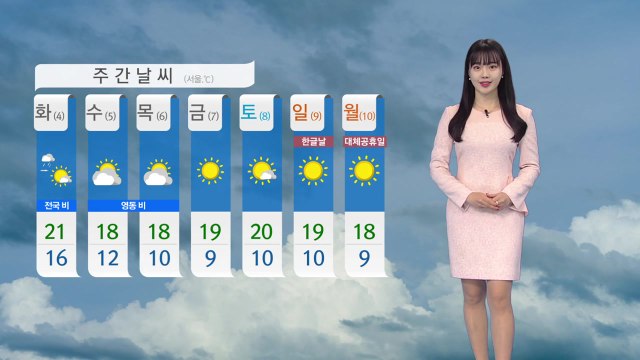 [날씨] 내일 전국 강한 비...비 그치고 기온 '뚝' / YTN