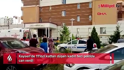 Korkunç olay! 11'inci kattan düşen kadın feci şekilde can verdi