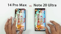 iPhone 14 Pro Max vs Note 20 Ultra - SPEED TEST
