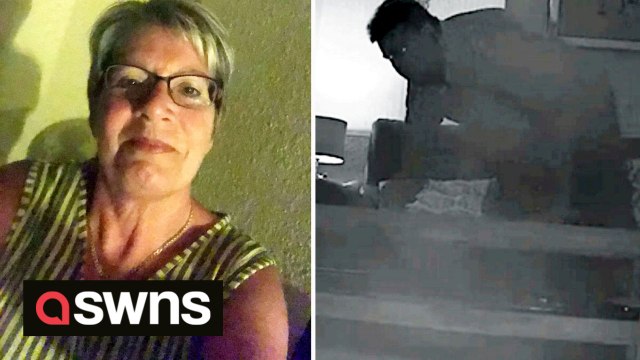 Woman's neighbour caught on camera trying to remove secret listening devices he planted in her house