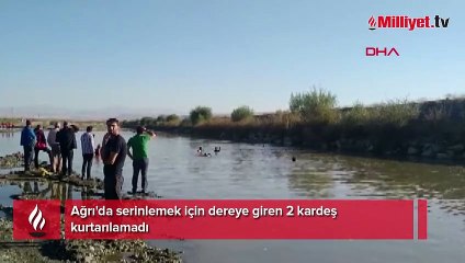 Dereye giren 2 kardeş kurtarılamadı