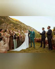 Director James Gunn and Peacemaker actress Jennifer Holland marry at ceremony packed with Marvel and DC stars