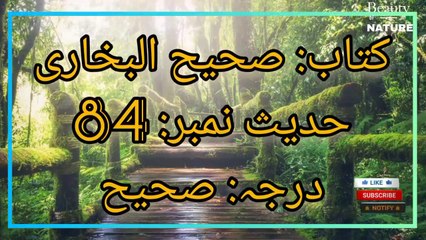Sahih Bukhari Hadees No.84 _ Hadees Nabvi in Urdu _ Bukhari Hadees _ Beauty of NatureAR