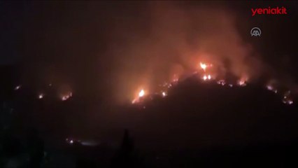 Kaş'ta makilik alanda yangın