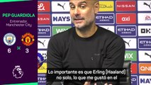 Guardiola: “Quiero que Haaland toque más el balón”