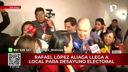 López Aliaga llegó a cerro del Rímac para desayuno electoral: "me bajaron la cuenta de Tik Tok"