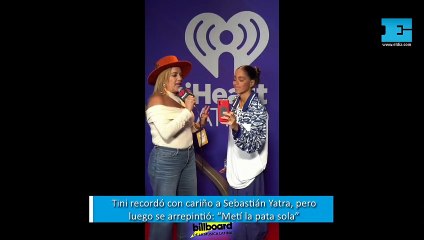 Tini recordó con cariño a Sebastián Yatra, pero luego se arrepintió “Metí la pata sola”