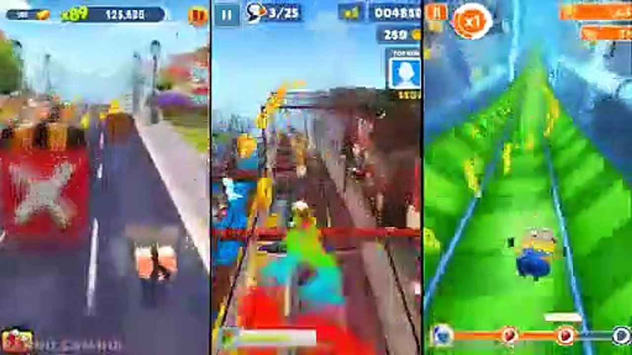 Talking Tom Gold Run Vs Subway Surfers Vs Despicable Me Minion Rush!